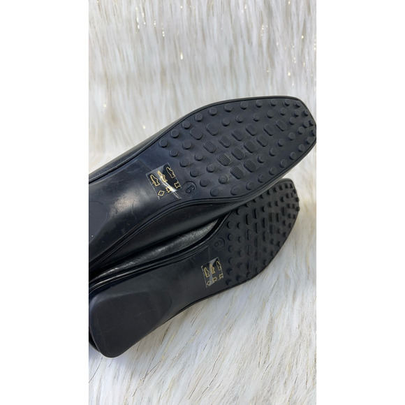 J. Renee Womens Loafer Flat Shoes Black Slip On Cut Out Studded Leather 6 - Picture 5 of 7